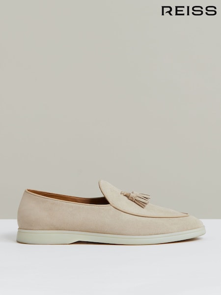 Grej deschis - Reiss Harrison Suede Tassel Loafers (W54923) | 1,469 LEI