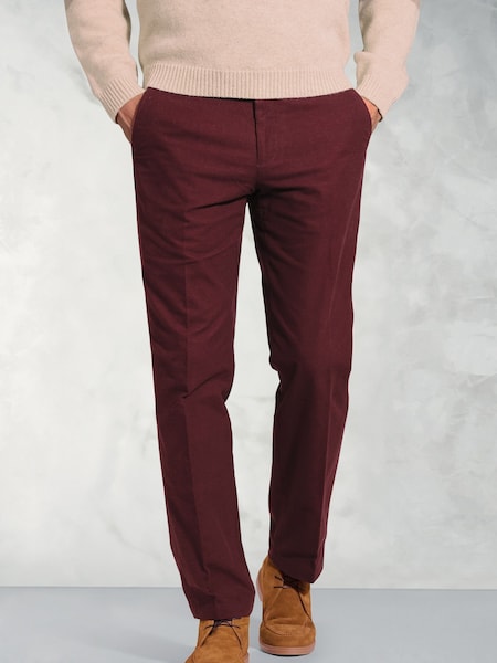 Brook Taverner Red Moleskin Trousers (W54952) | €98