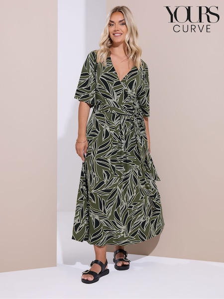 Yours Curve Green Wrap Dress (W55066) | € 46