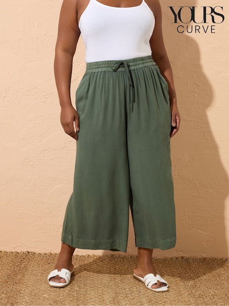 Yours Curve Green Chambray Culottes (W55094) | € 34