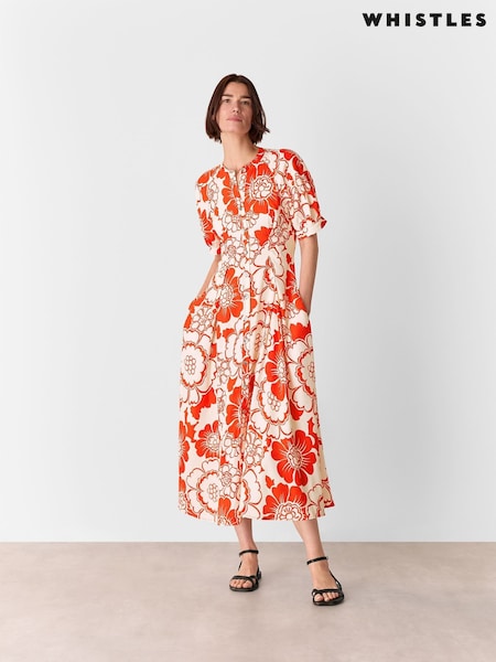Whistles Petite Bloom Floral Midi Dress (W55184) | 1,259 LEI