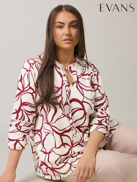 Evans Natural Jersey Slub Boho Top (W55197) | R$ 315