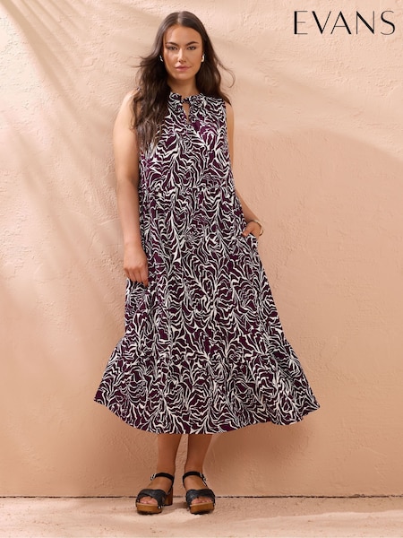Evans Purple Boho Dress (W55198) | 313 LEI