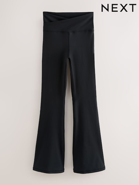 Black Active Balance Wrap Front Flared Leggings (W55228) | €32