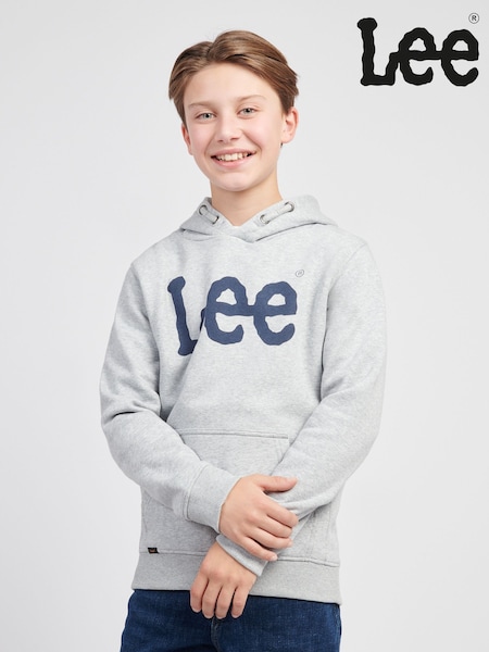 Lee Grey Boys Wobbly Graphic Print Hoodie (W55392) | €54 - €64