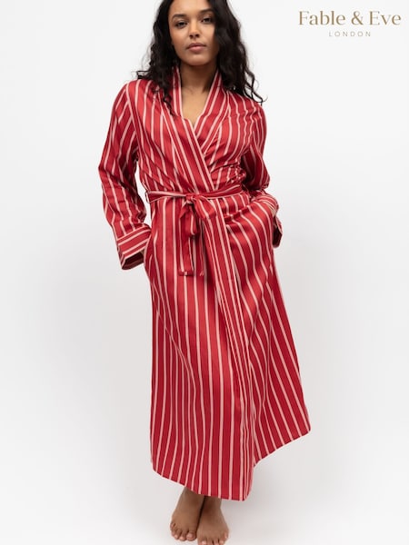 Fable and Eve Red Long Sleeve Dressing Gown (W55480) | AED466