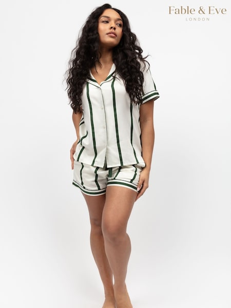 Fable and Eve Green Short Sleeve Short Pyjamas set (W55491) | €85