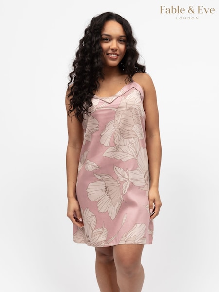 Fable and Eve Pink Strappy Short Nightdress (W55496) | €63