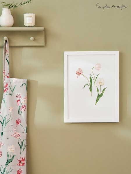 Sophie Allport Off White Multi Tulips Print Wall Art (W55566) | €74