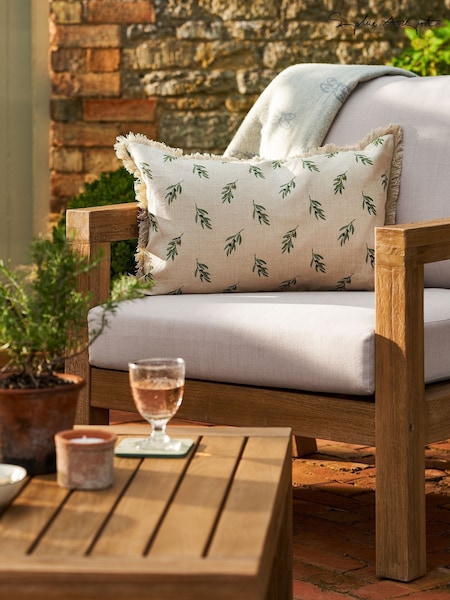 Sophie Allport Linen Olive Rectangular Cushion (W55593) | €80