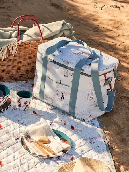 Sophie Allport Soft Blue Coastal Boats Picnic Bag (W55594) | €65
