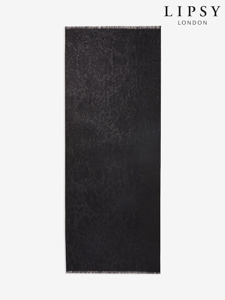 Lipsy Navy Jaquard Glitter Lightweight Scarf (W55603) | €29