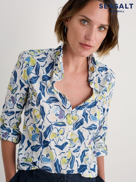 Azul - Seasalt Cornwall Larissa 100% Cotton Shirt (W55619) | 75 €