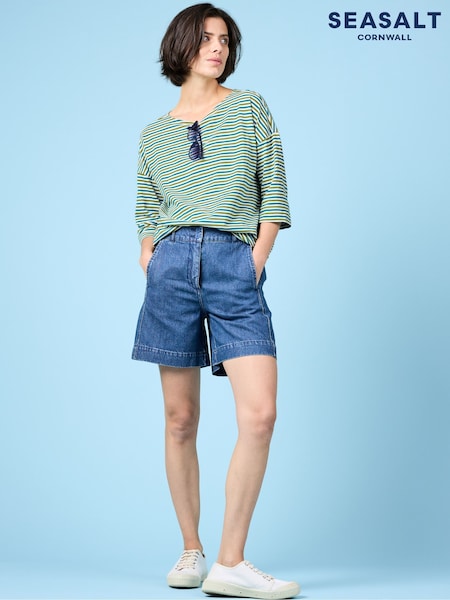Seasalt Cornwall Light Green Tremayne Quay Top (W55654) | kr428