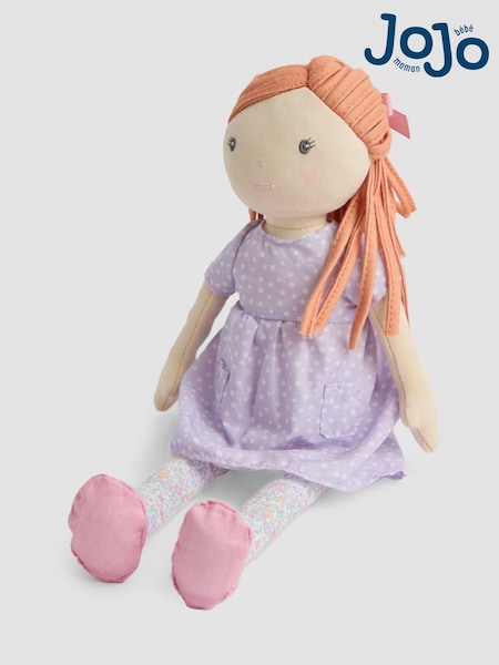 JoJo Maman Bébé Tiny Lilac Flower Ragdoll (W55664) | €27.50