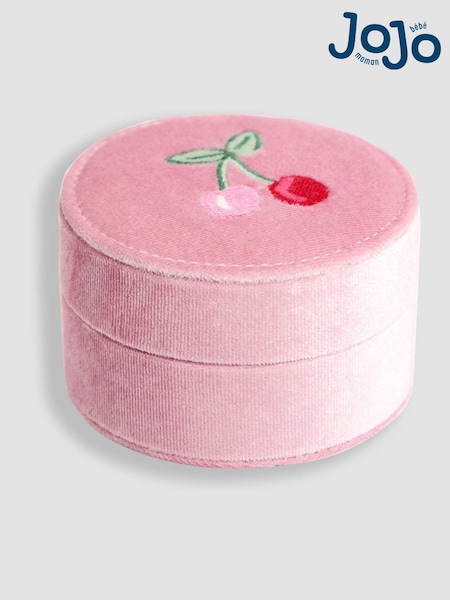 JoJo Maman Bébé Cherry Fabric Jewellery Box (W55696) | €21