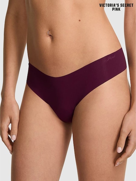 Victoria's Secret PINK Purple Rose Thong No Show Rib Knickers (W55726) | €13