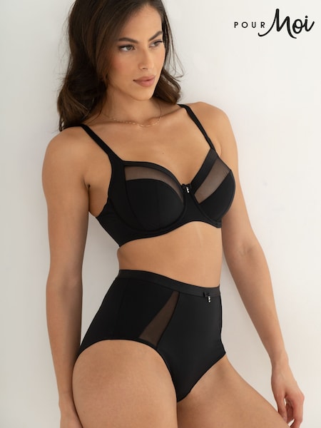 Pour Moi Black Viva Luxe High Waist Light Control Briefs (W55751) | €24