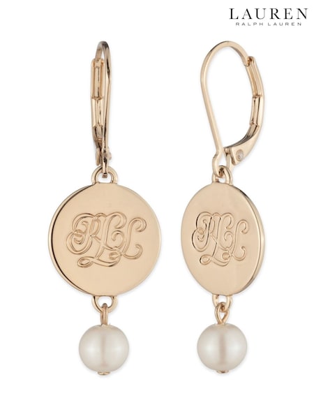 Lauren Ralph Lauren Gold Tone Evangeline Pearl Earrings (W55765) | € 70