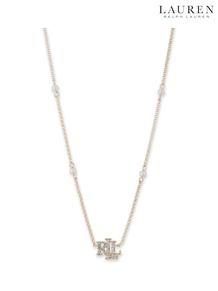 Lauren Ralph Lauren Gold Tone Evangeline Pearl Necklace (W55768) | €63