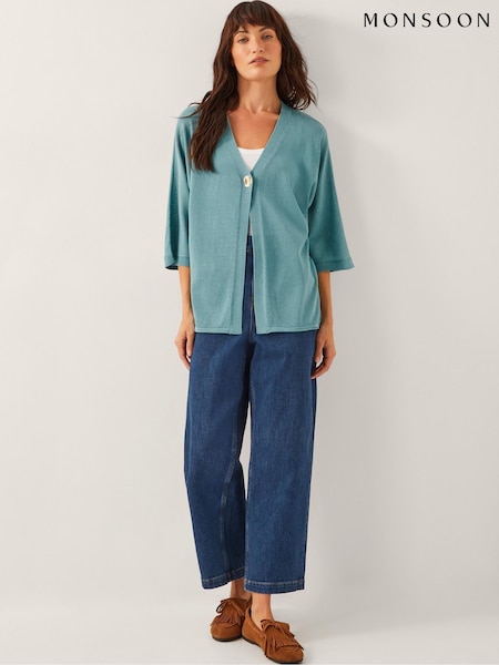 Monsoon Green Beth Single Button Cardigan (W55790) | €75