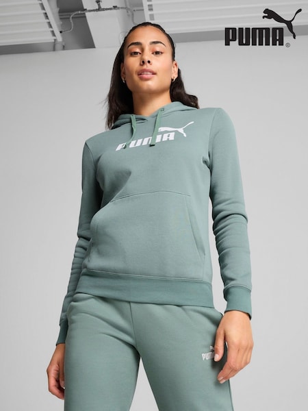 Puma Green Womens Essentials No. 1 Logo Hoodie (W55832) | €60