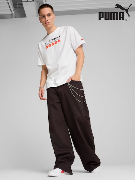 Puma White Mens F1 Drive to Survive Graphic T-Shirt (W55853) | €58