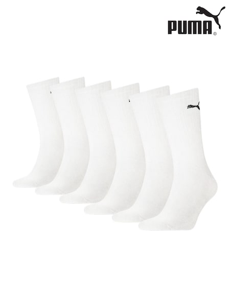 Puma White Crew Socks 6 Pack (W55938) | €25