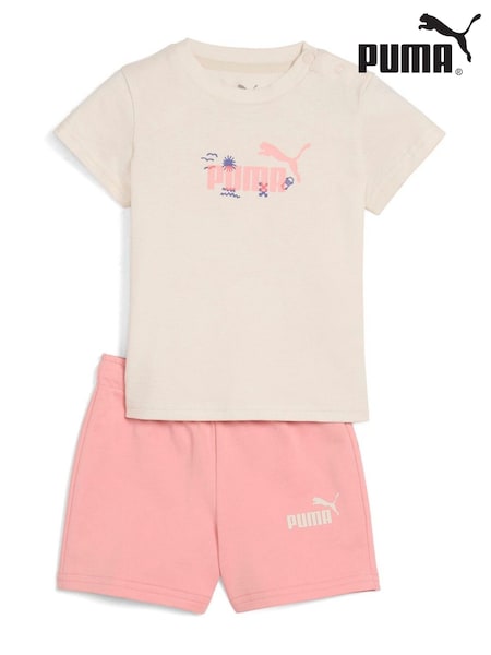 Puma White Minicats Sandy Adventures Toddler Top and Shorts Set (W55939) | €34