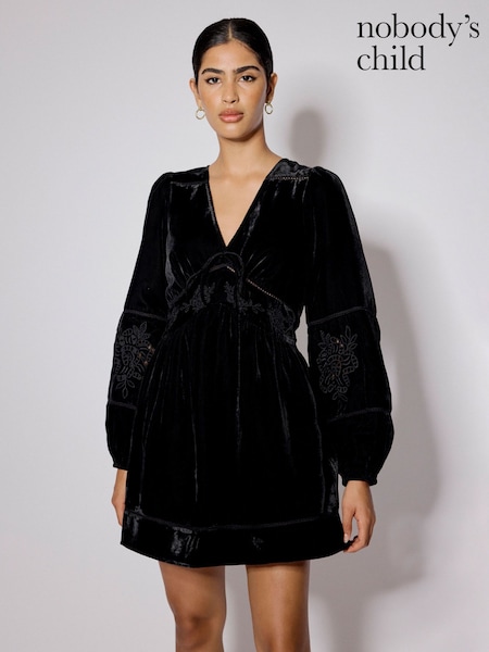 Nobodys Child Black Aquarius Mini Dress (W56006) | €154