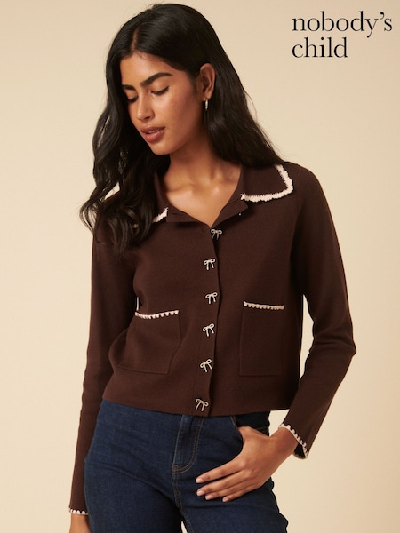 Nobodys Child Brown Collar & Crochet Knitted Jacket (W56013) | € 123