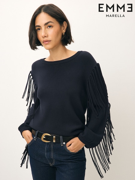 Emme Marella Blue Falco Long Sleeve Top (W56064) | € 188