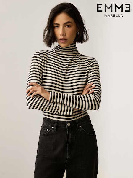 Emme by Marella Grey Maia Stripe T-Shirt (W56068) | 76 €