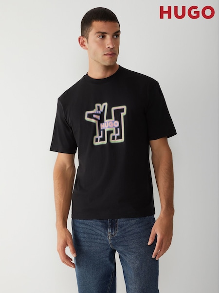 HUGO Black Smile Logo T-Shirt (W56199) | €60