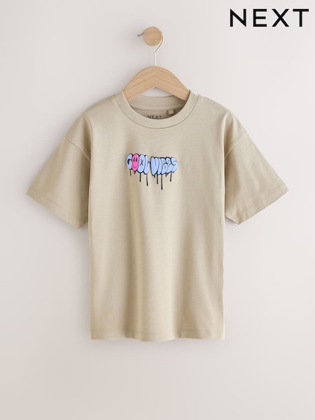 Stone Cool Vibes Relaxed Fit Short Sleeve Graphic T-Shirt (3-16yrs) (W56268) | 31 QAR - 47 QAR