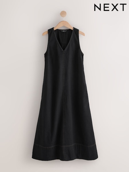 Black V-Neck Sleeveless Maxi Dress (W56335) | €51