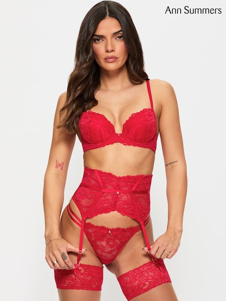 Ann Summers Red Sexy Lace Waspie Suspender (W56640) | €23