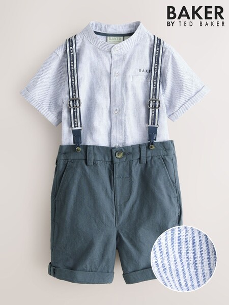 Baker by Ted Baker Stripe Shirt, Short and Braces Set (W56644) | 64 € - 71 €