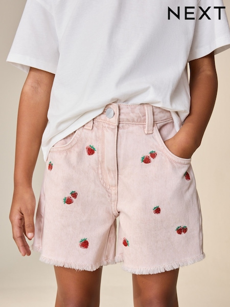وردي فراولة - Embroidered Bermuda Shorts (3-16yrs) (W56686) | ‏76 د.إ.‏ - ‏ 102‏ د.إ.