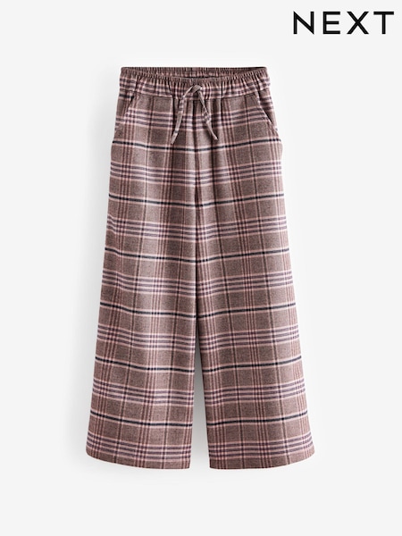 Pink Check Wide Leg Trousers (3-16yrs) (W56694) | AED54 - AED70