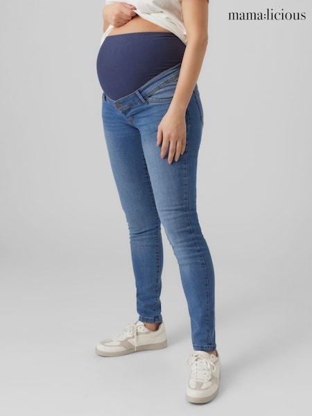 Mamalicious Blue Slim Fit Maternity Jeans (W56702) | €50