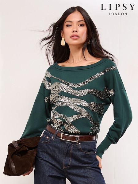 Lipsy Slash Neck Knitted Jumper (W56724) | 62 €