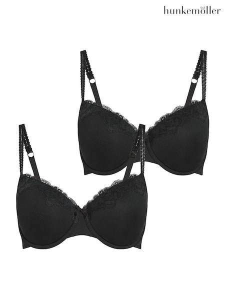 Hunkemöller Secret Lace Padded Underwired Black Bras 2 Pack (W56911) | €48