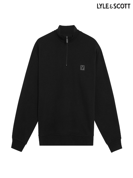 Lyle & Scott Black Loungewear 1/4 Zip Sweat top (W57153) | €64