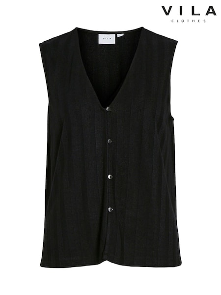 VILA V-Neck Sleeveless Cardigan (W57203) | ¥ 5,280