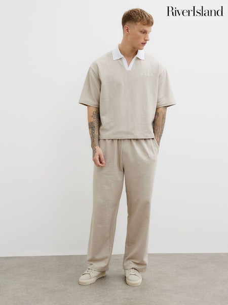 River Island Seersucker Boxy Open Neck T-Shirt (W57288) | 1 923 грн