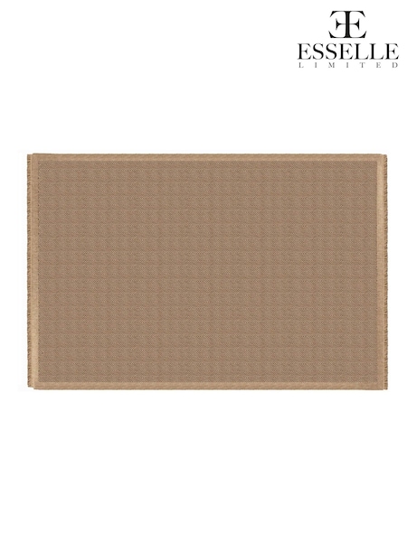 Esselle Neutral Jute Effect Herringbone Rug 160 x 230cm (W57323) | 520 QAR