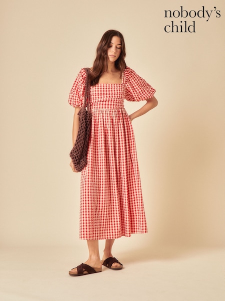 Nobodys Child Red Nova Midi Dress (W57602) | €113