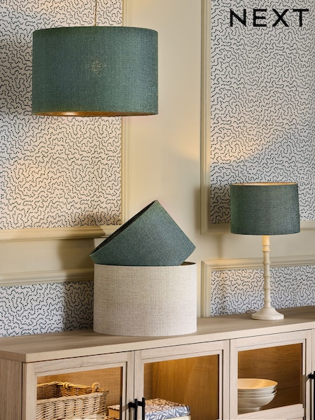 Green Tweedy Plain Easy Fit Shade Ceiling Light (W57685) | €23 - €32