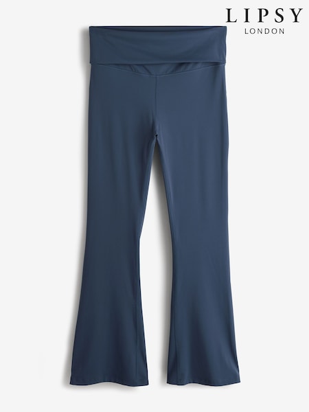 Lipsy Navy Roll Top Flare Leggings (W57782) | kr1 030